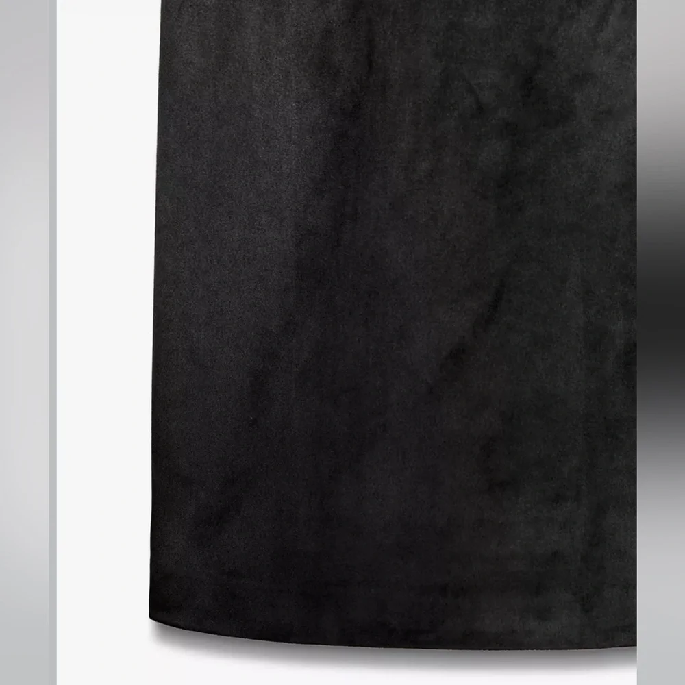 Zara NWT 2 piece matching SET black faux suede tee shirt & wide leg pants